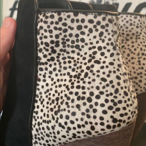 Black heeled booties with black multi color 🎊 - Picture 2 of 5